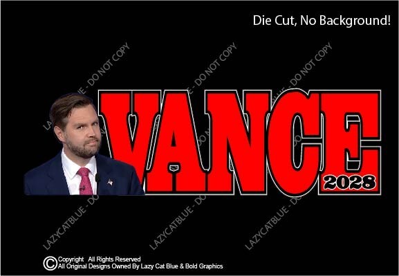 Vance 2028 Vinyl Decal Sticker Printed Die Cut JD Trump MAGA Vote Dance Liberals gallery