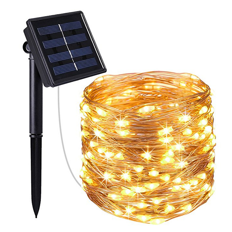 100/200/300LED Solar Fairy String Lights Outdoor IP65 Waterproof Garden Decor US gallery