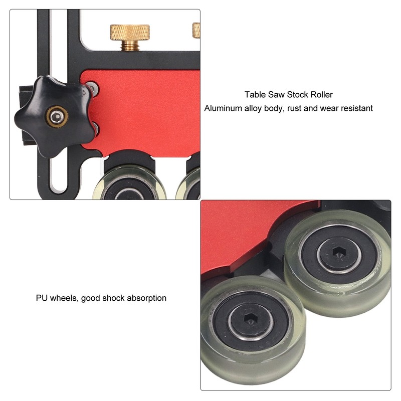 2Pcs Table Saw Feeder 5mm Stroke Double Wheel Bearing Roller Featherboard gallery