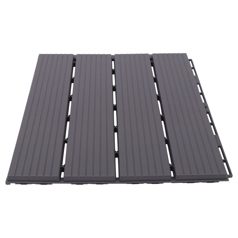 Plastic Composite Patio Deck Tiles 12”x12” Interlocking Decking Tiles gallery