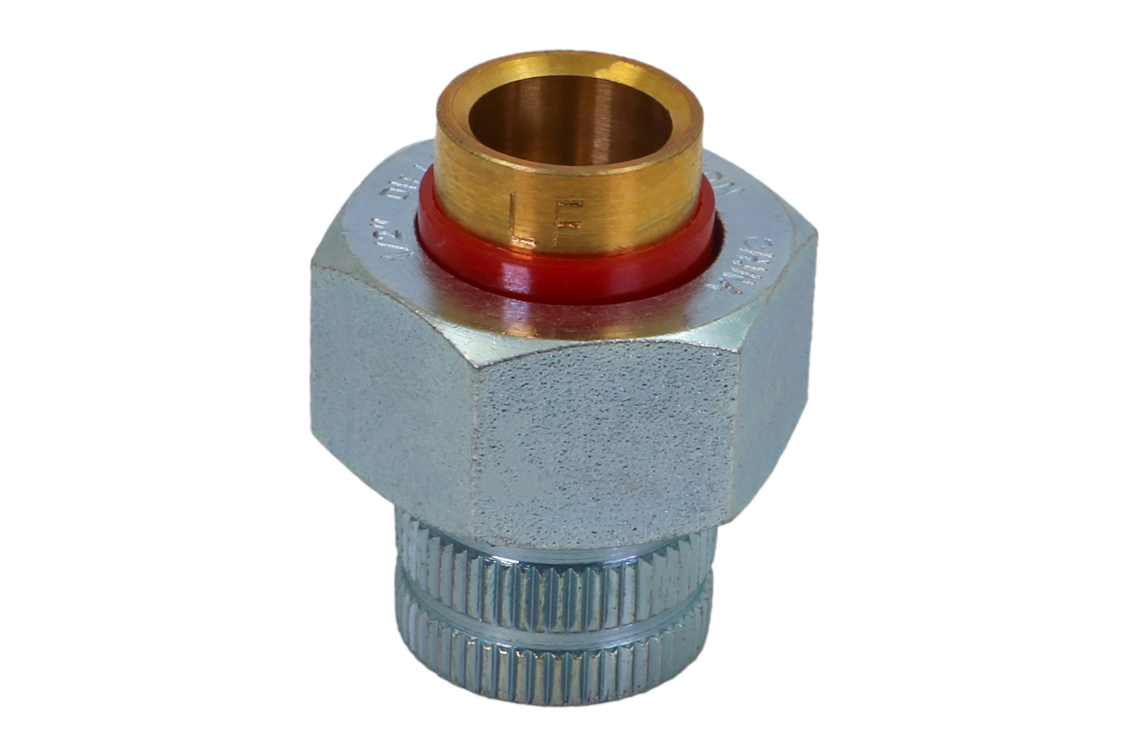 Midline Valve Dielectric Union Pipe Fitting; FIP x SWT; Brass x Zinc Coat Steel gallery