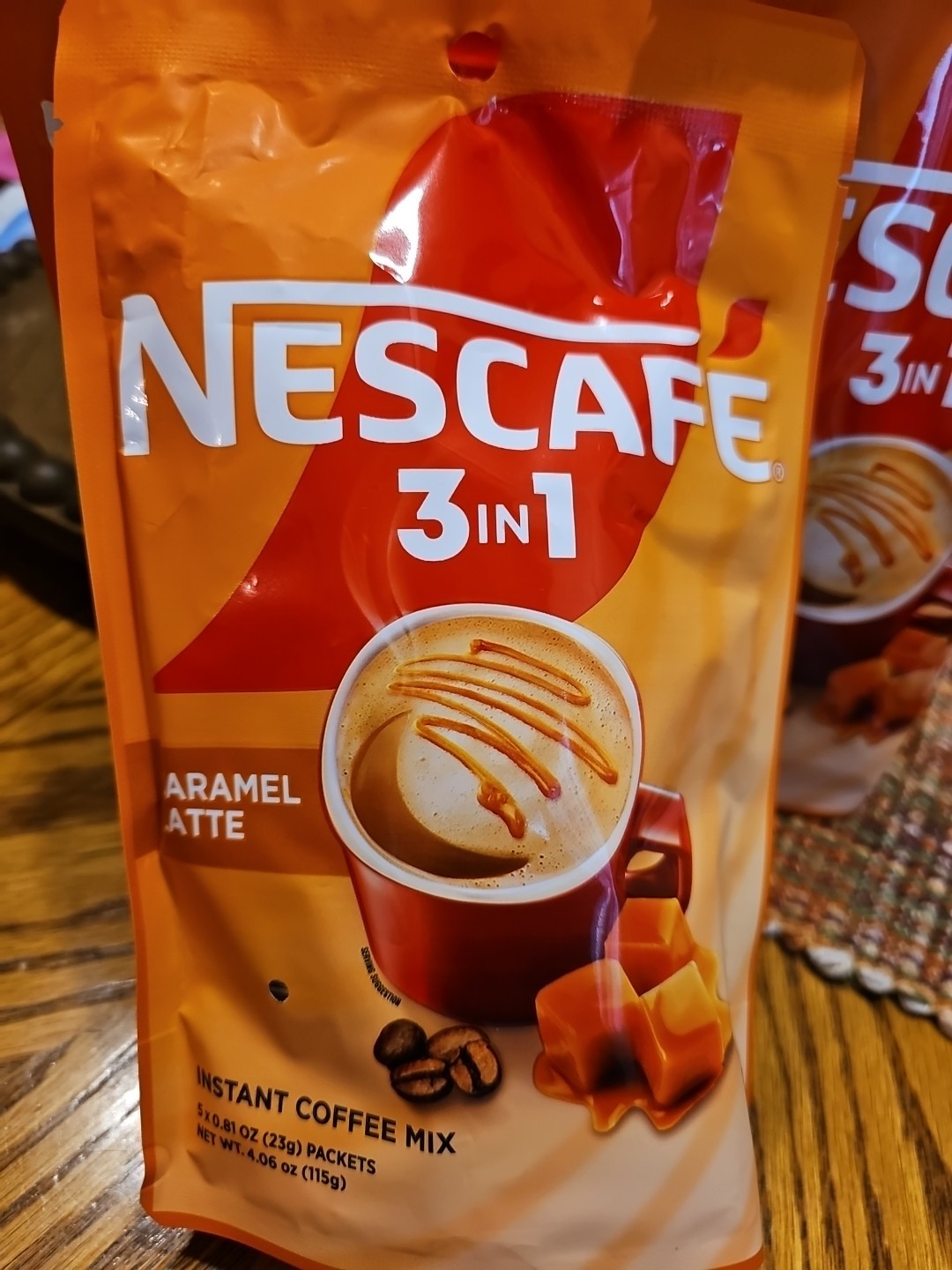 3 NEW Nescafe 3 In 1 CARAMEL LATTE Instant Coffee Mix 4.06 oz, 15 HOT COLD gallery