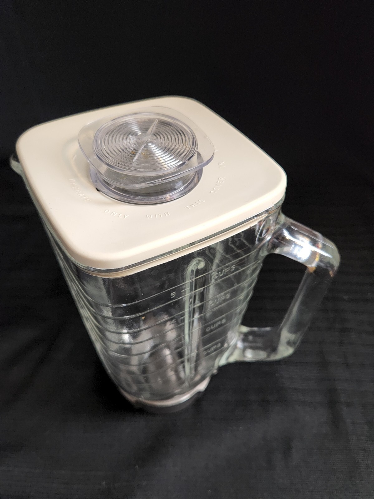 Vtg Oster Regency Kitchen Center 972-06A Blender Jar/Lid/Blade IVORY COLOR LID gallery