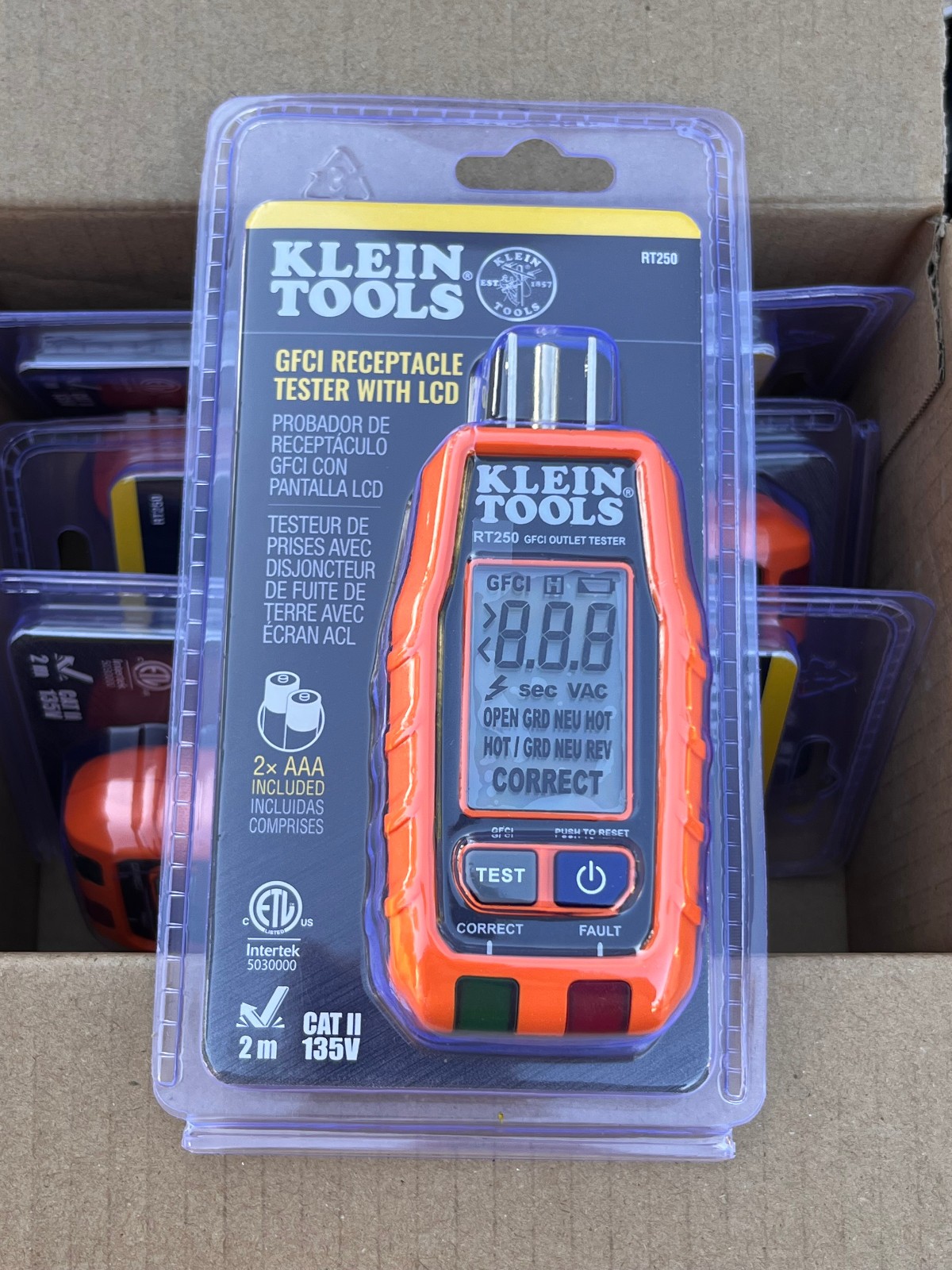 Klein Tools GFCI Electrical Outlet Tester with LCD Display gallery