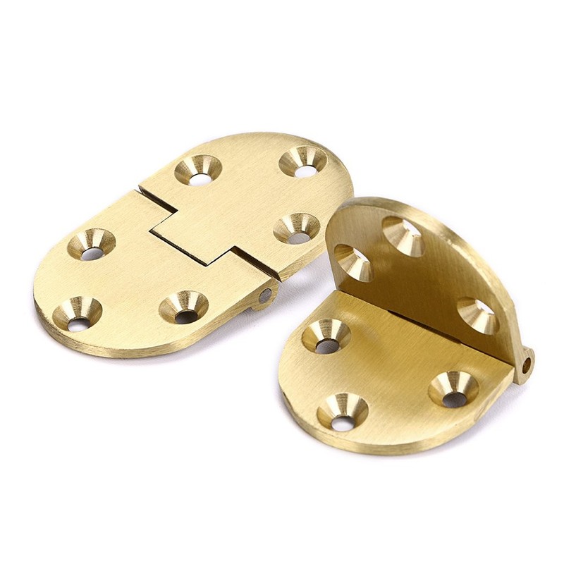 2 Pack 90 Degree Flip Top Hinges Solid Brass For Folding Tables 55Lb Capacity gallery