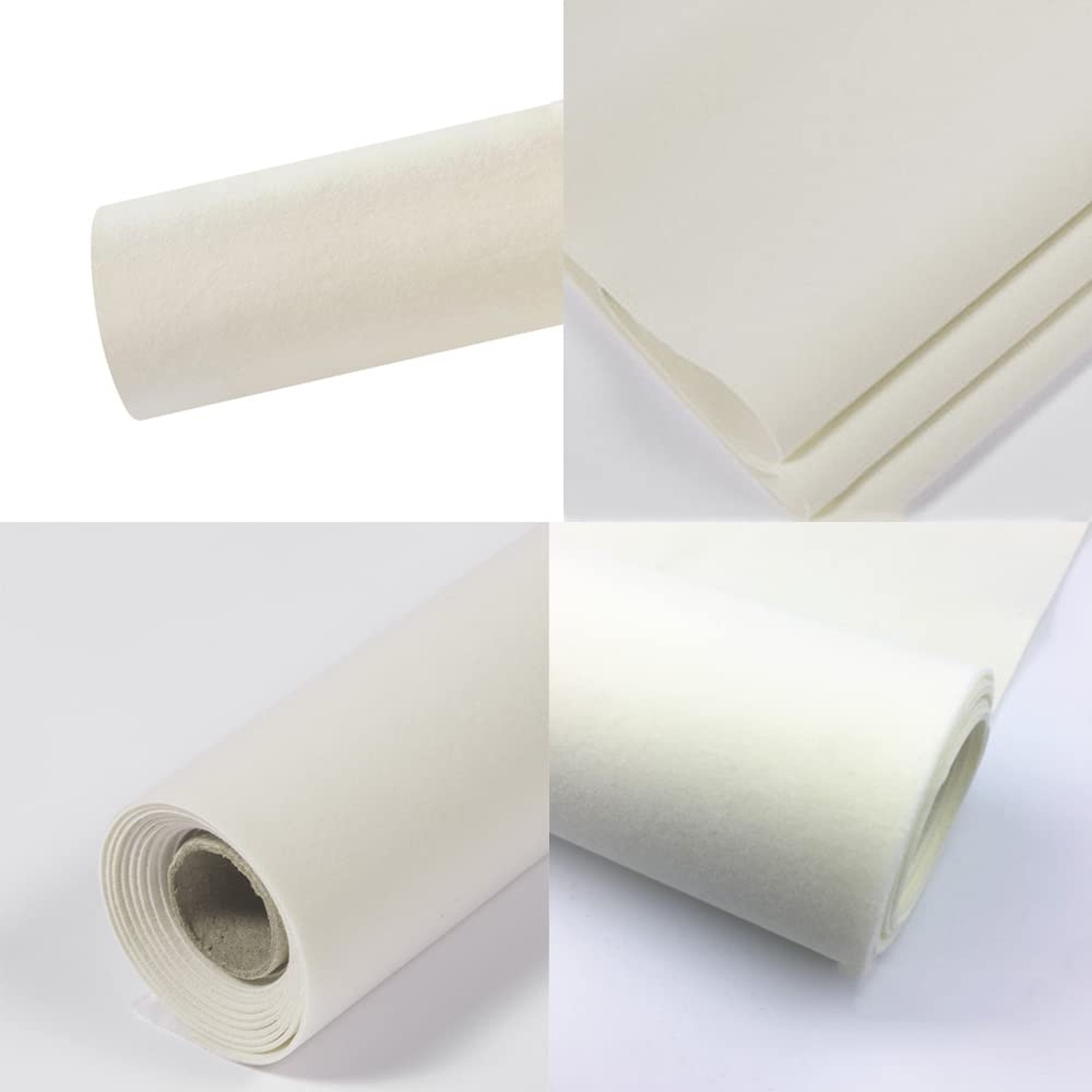 Self Adhesive Off White Velvet Shelf Liner Paper Felt Fabric for Art & Crafts... gallery