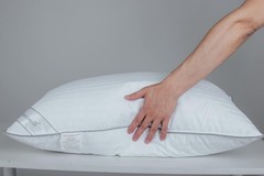 Standard Goose Feather Down Pillow 100% Soft Cotton Cover Bed Pillow Sleeping