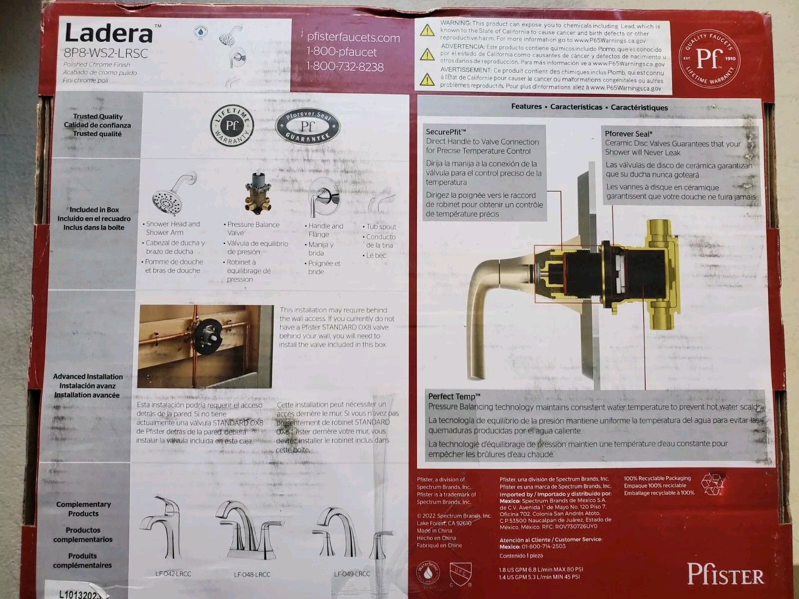 Pfister Ladera Polished Chrome 1-Handle Tub and Shower Faucet - Chrome gallery