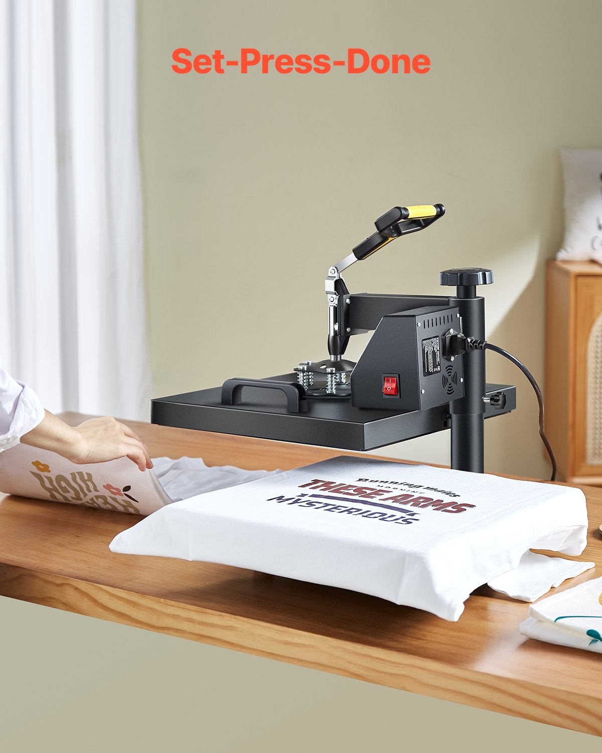 Heat Press Machine 2-In-1 15x15in Sublimation Print Transfer DIY T-shirt Cap gallery