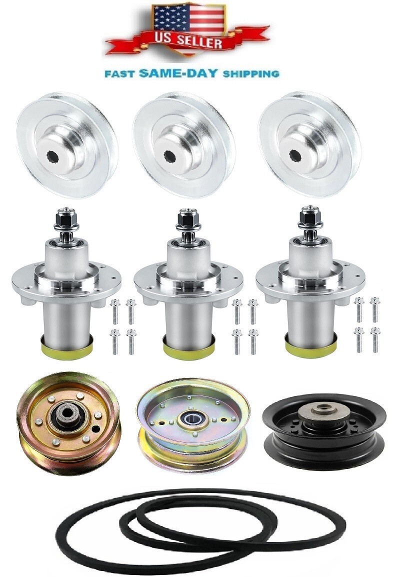 Complete 52" Deck Spindle Pulley Belt For Husqvarna GT52XLS GT52XLSI GTH52XLS gallery
