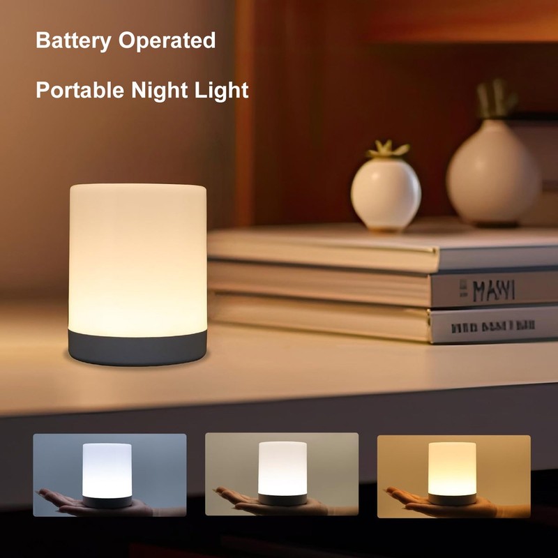 Color Changing Night Light Table Bedside Lamp for Baby Pet AA Battery Operated gallery