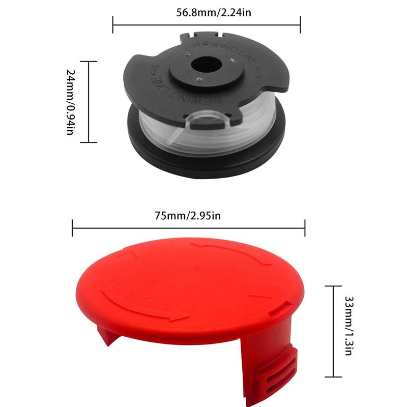 17FT / 5.2M Spool Trimmer Line Cap & Cover For Hyper Tough HT21 401 002 04 US gallery