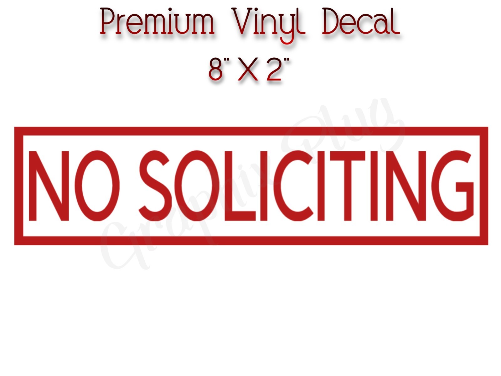 NO SOLICITING Sign Vinyl Decal Sticker- Door Window Wall - Inside or Outside gallery