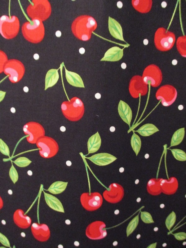 CHERRIES PRINT H-BACK APRON gallery