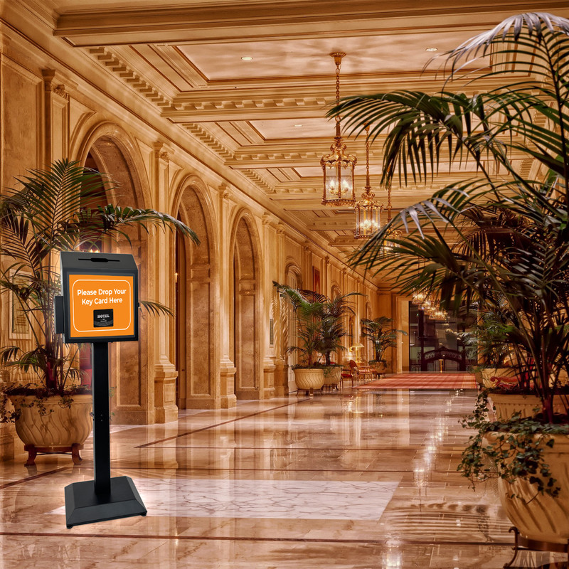 Suggestion Box with Stand,Floor Standing Offering Box,Ballot Collection Safe Box gallery
