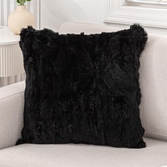 Real Rex Rabbit Fur Protector Pillowcase Cover Pillow Sections Cusion 20 x 20”