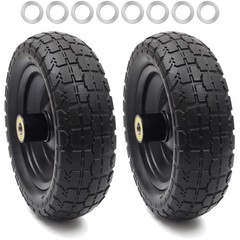 Dependable 10″ Puncture-Resistant Tires for Garden Carts & Hand Trucks – 2-Pack