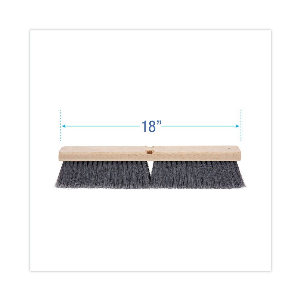 Boardwalk 20418 3" Flagged Polypropylene Bristles 18" Brush Floor Brush Head New gallery