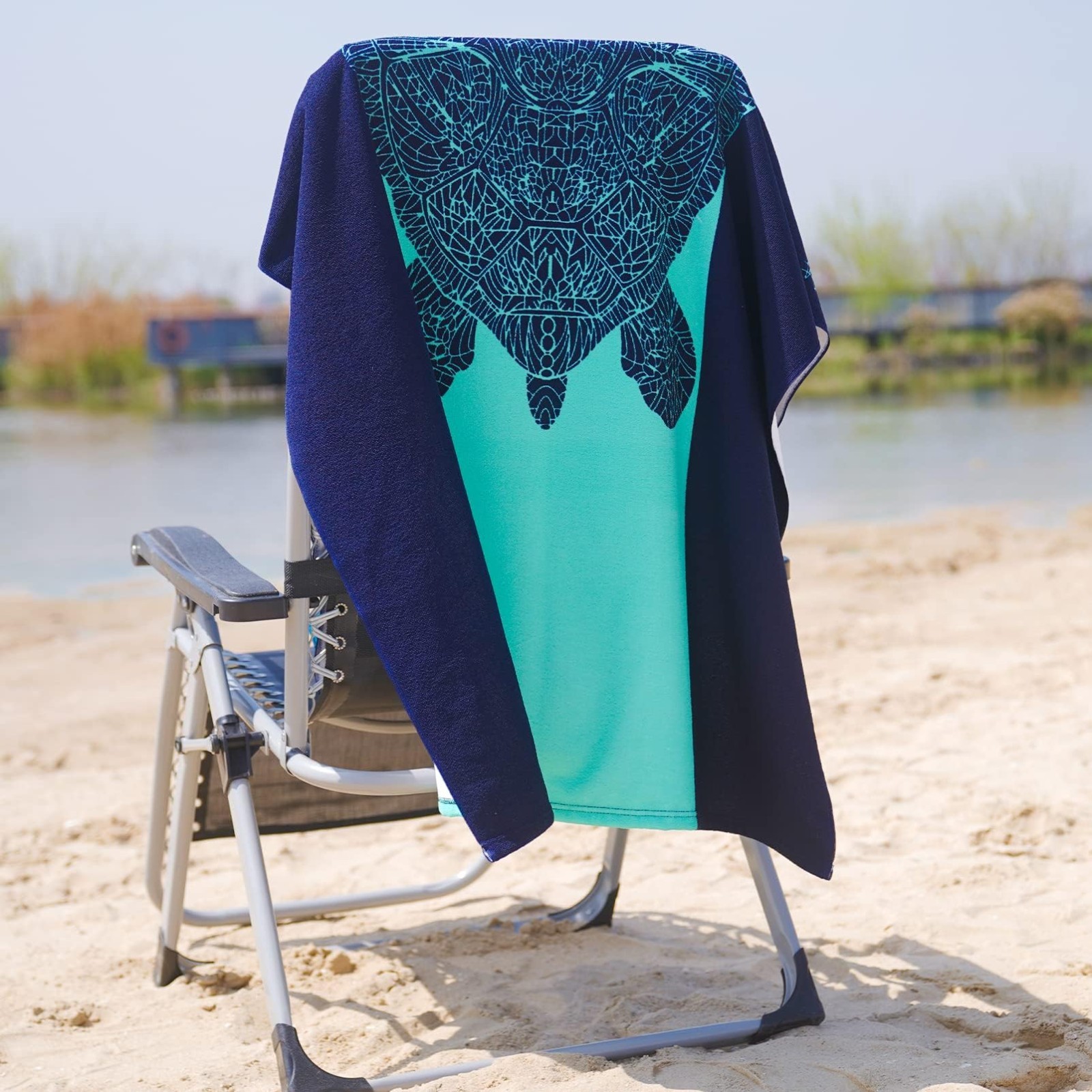 Oversized Terry Beach Towel Set - 6 Pack Extra Large Soft Towels for Pool, Campi gallery