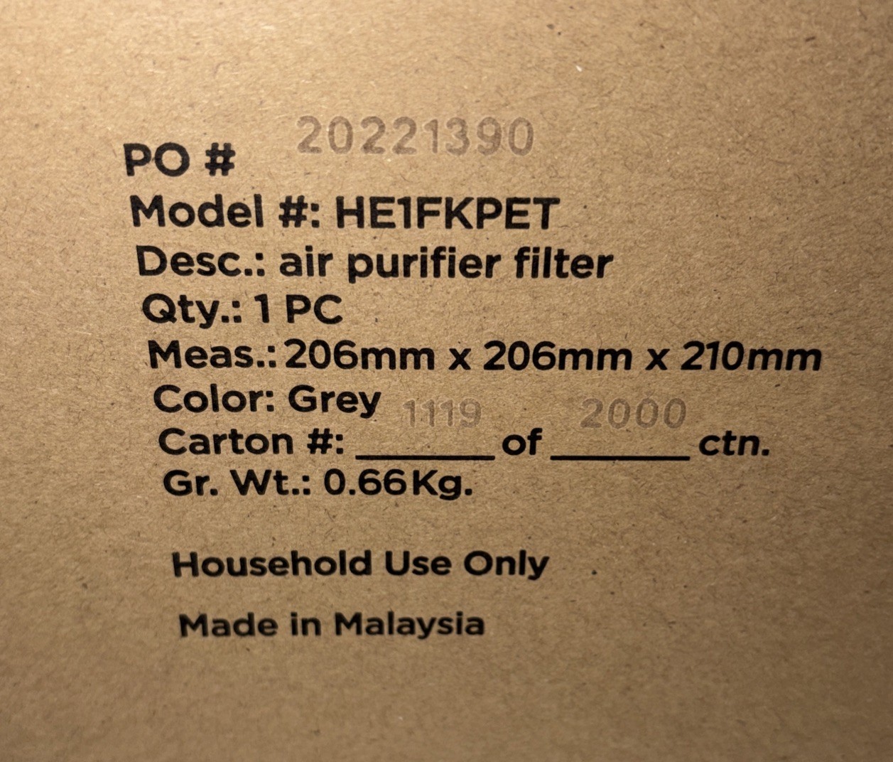 Shark Clean Sense Air Purifier Filter HE1FKPET /HP 100 Series gallery