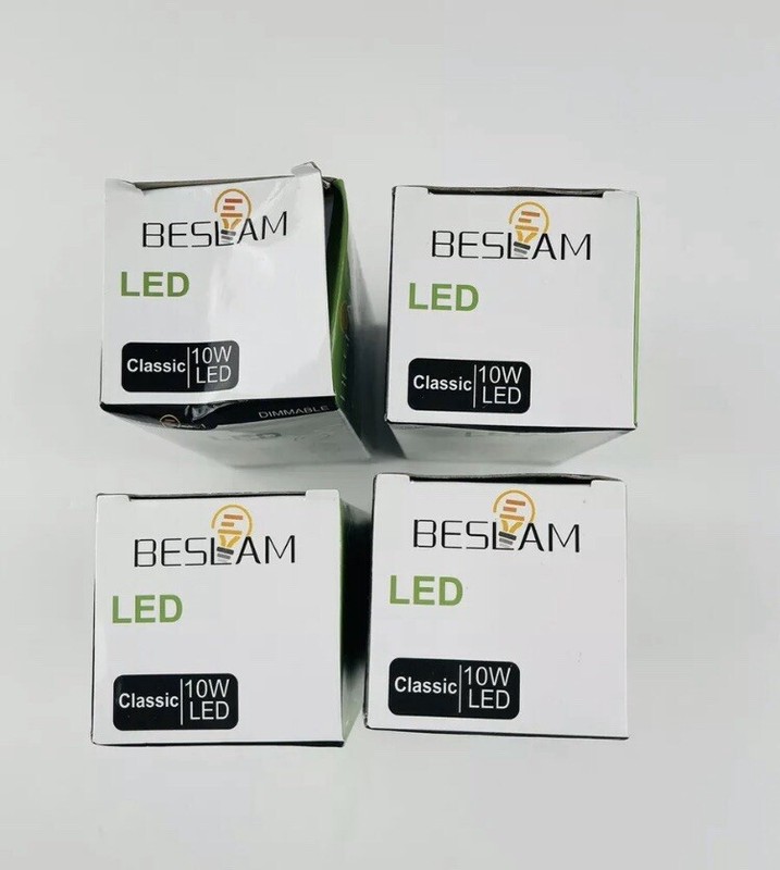 LED Dimmable Light Bulb 60W Equivalent E26-A19-810LM-10W 2700K 4 Pack New A40 gallery