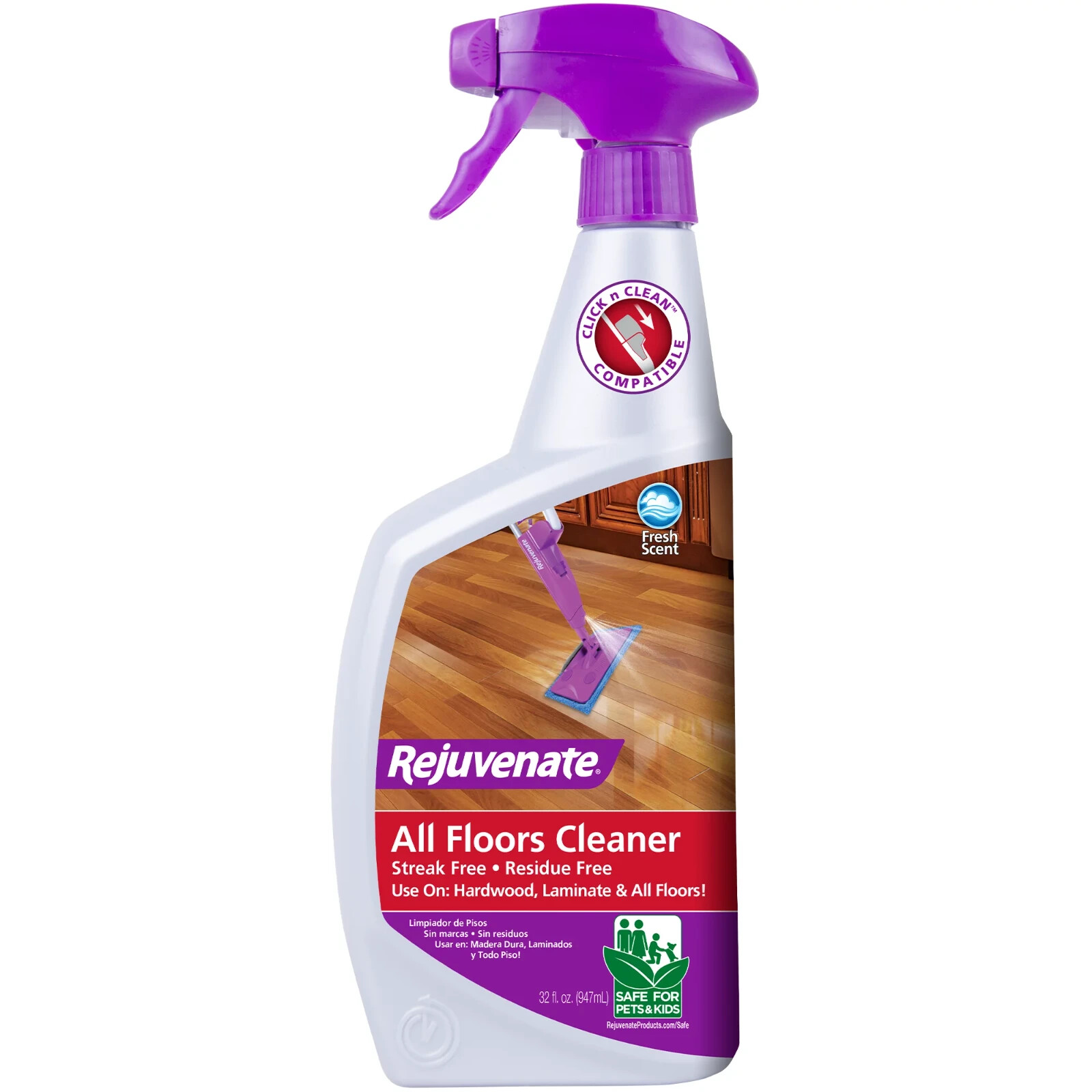 Rejuvenate All-Floor & Hardwood Cleaner with Lemon Scent, Low VOC, 32 Fl Oz gallery