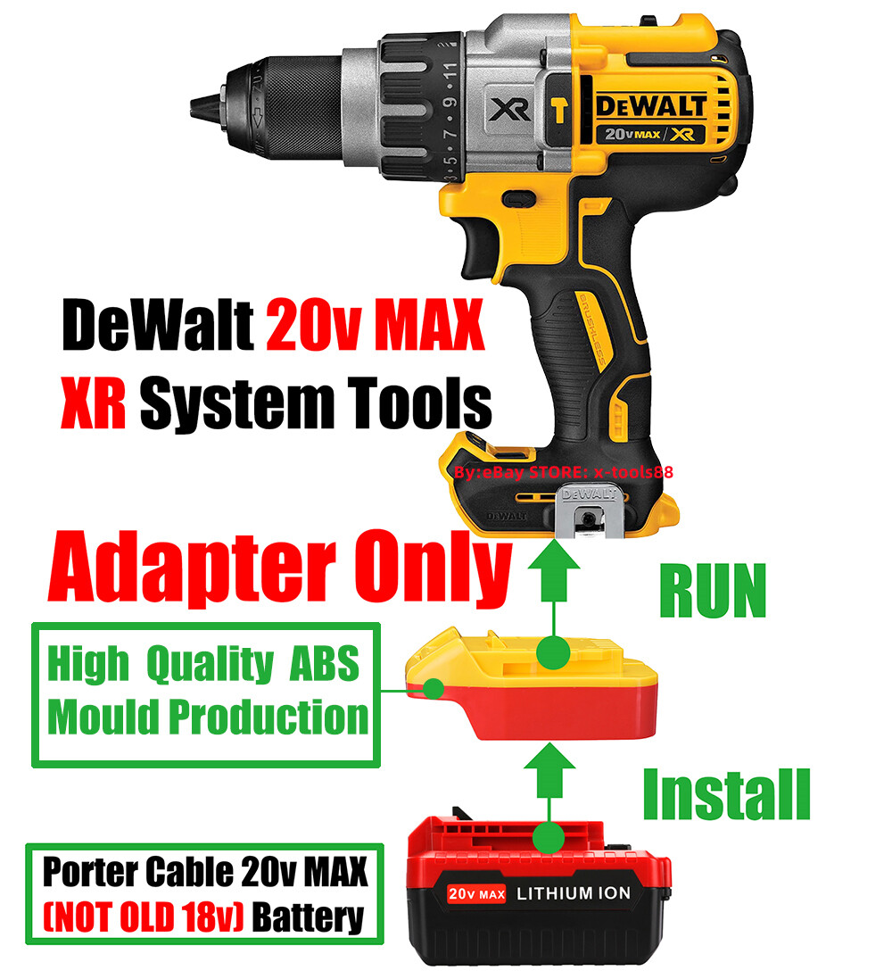 1x Adaptor# Porter Cable 20v MAX Li-Ion Battery Convert To DeWalt 20v MAX Tools gallery