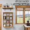 Wall Mounted Coffee Mug Display Rack, 17x25 Large Wooden Display Shelves Cup ... gallery