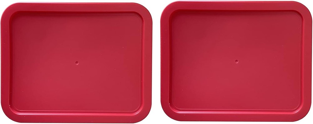Replacement Lids for Pyrex 7210-PC Cover 3-Cup Rectangle Red 5.75x7.75" 2-Pack