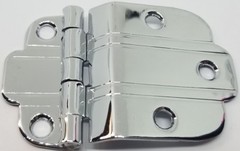 POLISHED NICKEL Chrome 3/8″ OFFSET MOUNT Art Deco Cabinet Hinge line Modern new