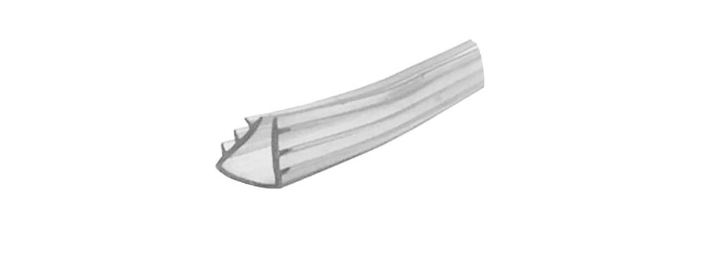 Clear Shower Door Replacement Glazing Vinyl for 3/8" Glass - 16 ft