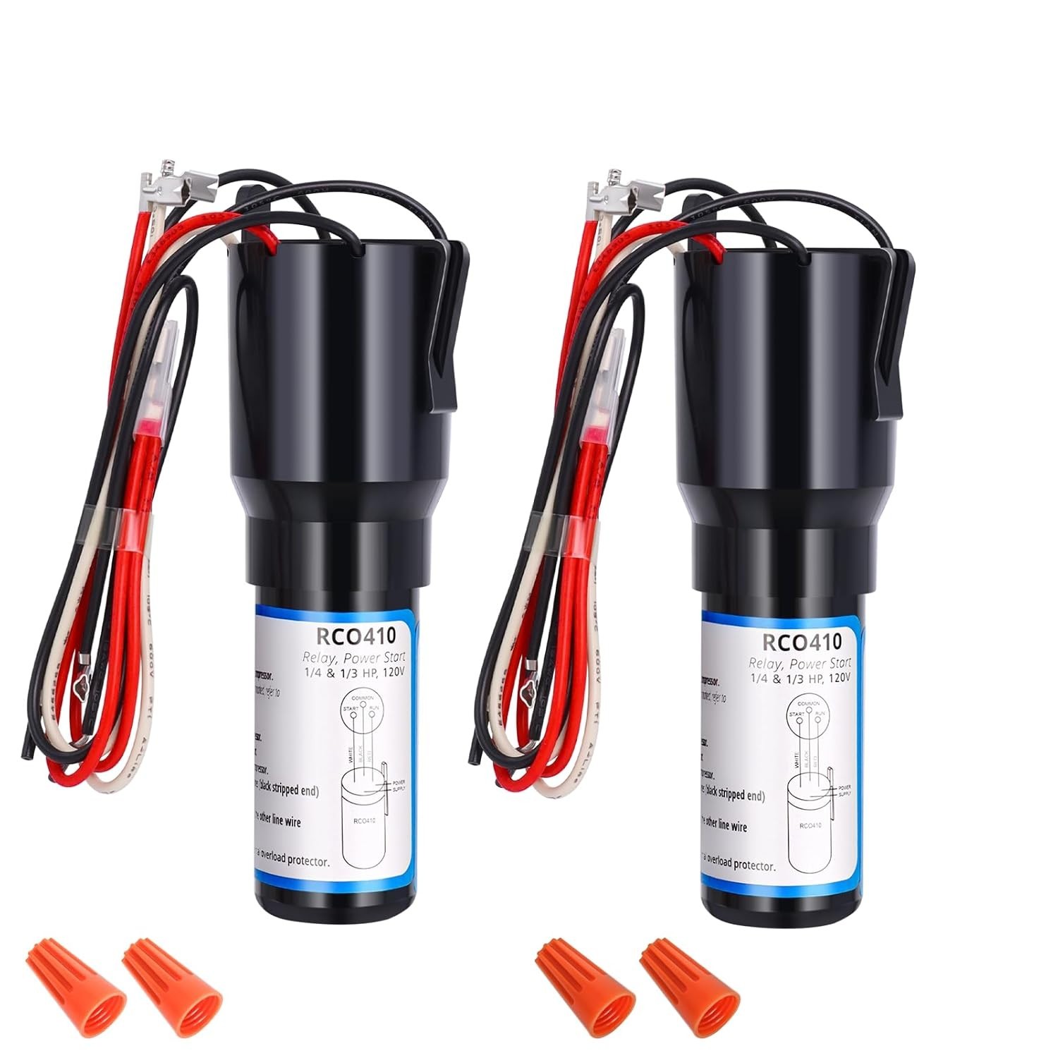 RC0410 3-in-1Refrigerator Relay Overload Start Run Capacitor 1/4 1/3 HP 115VAC gallery