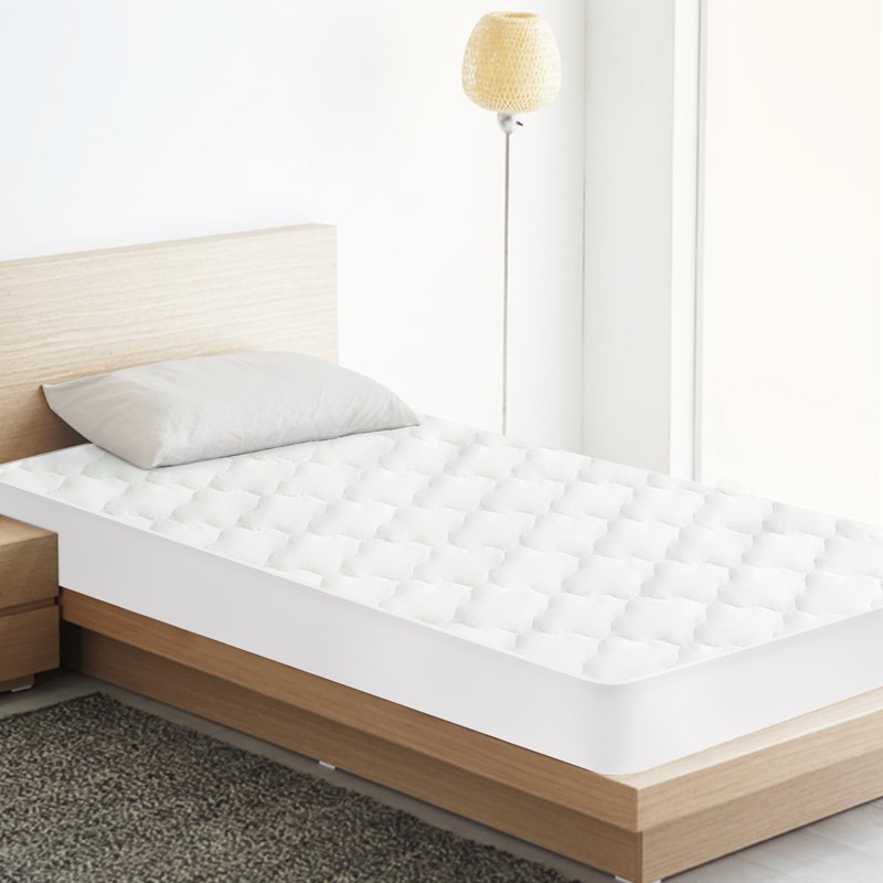 Twin Extra Long (XL) Mattress Protector Pad Waterproof Quilted, Breathable & ... gallery