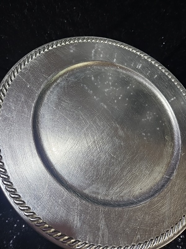 39pc 13" Round Solid Silver CHARGER PLATES Party Event Tableware Wedding Banquet gallery