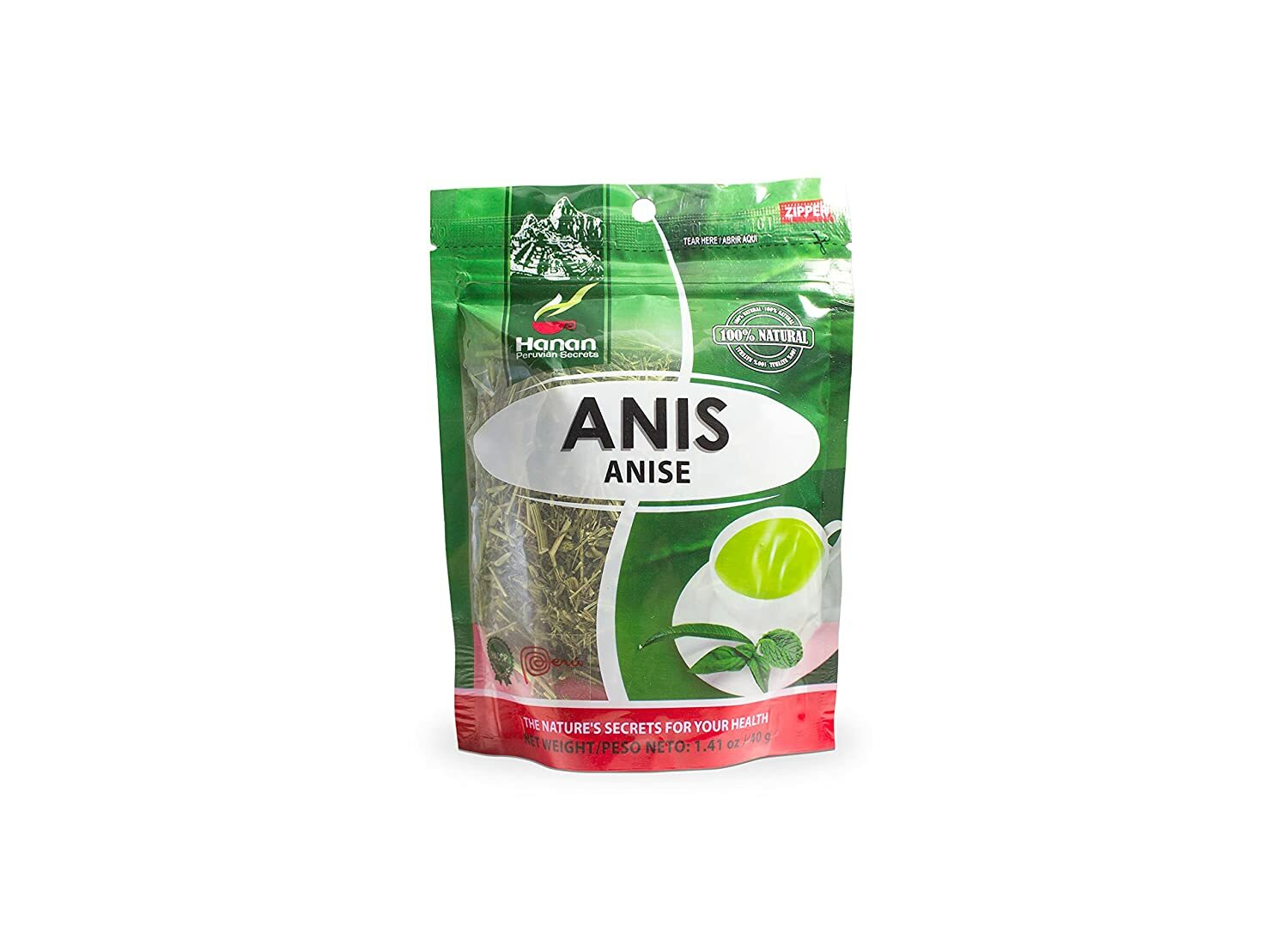 Hanan Peruvian Secrets Anis Herbal Tea | 100% Natural Anise | 1.41oz / 40g |Natu gallery