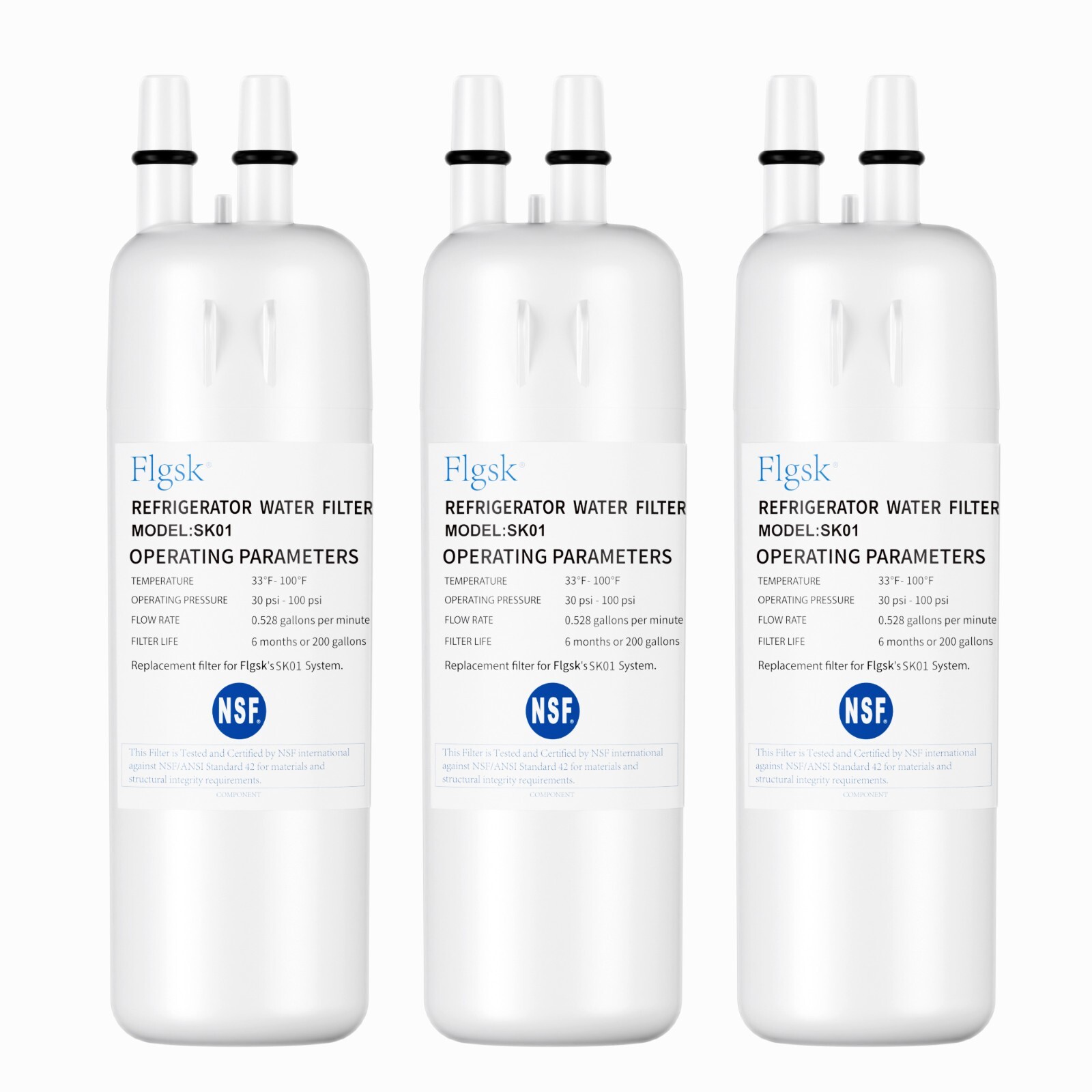 3 Pck Fridge Filter - EDR1RXD1, W10295370A, Filter 1, 46-9081, 46-9930, KAD1RXD1 gallery