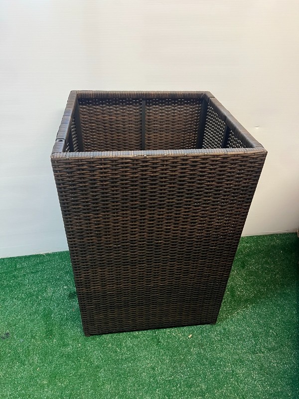 Stylish & Durable Waste Solution Casablanca Outdoor Trash Bin, Wicker gallery