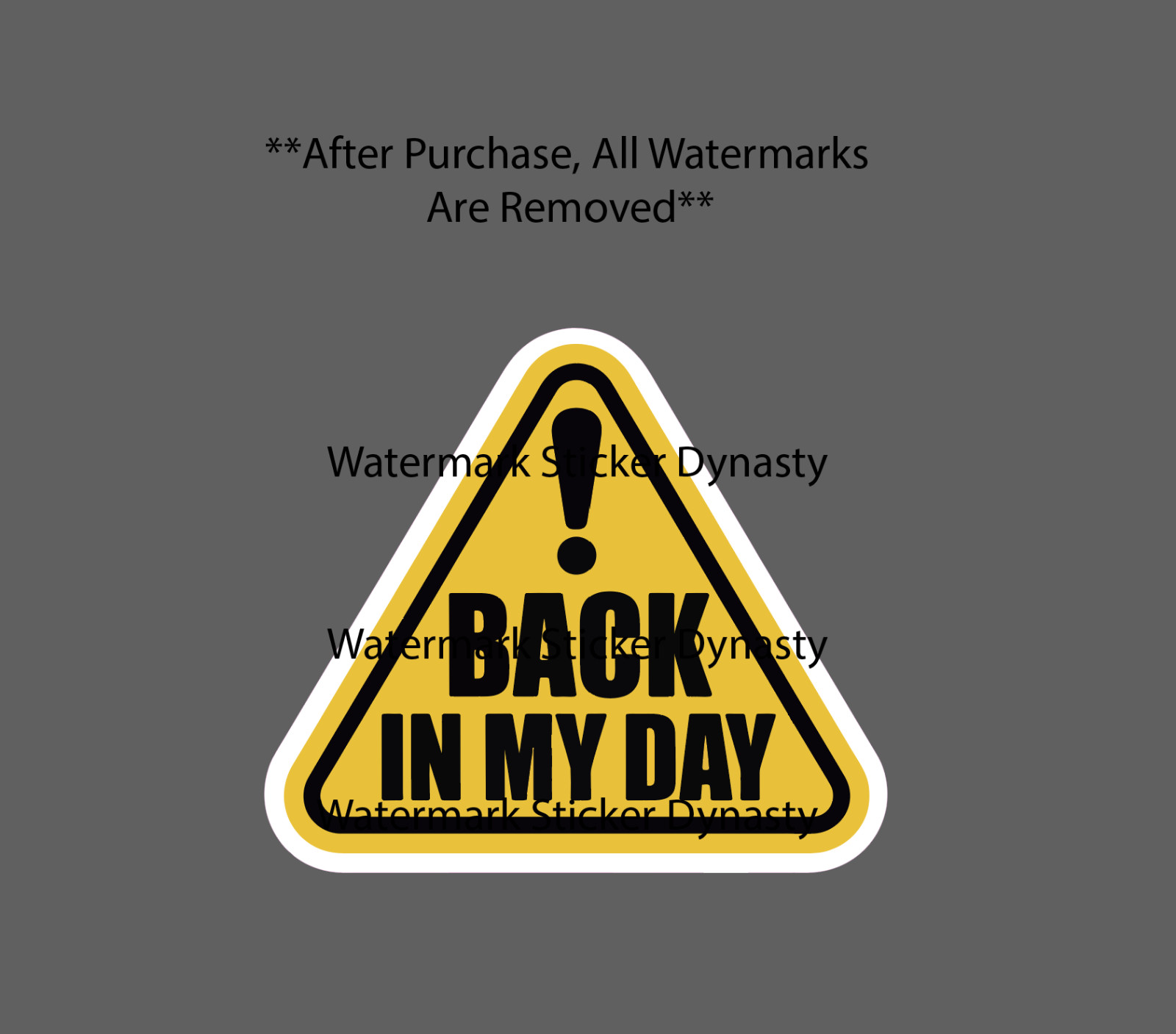 Back In My Day Sticker Waterproof Decal Quote Caution Story Old Retro Gift NEW gallery