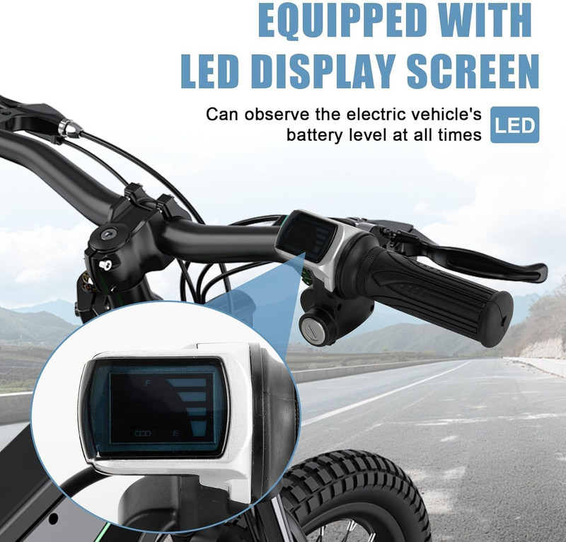 48V Half Twist Throttle - 22MM Half Twist Throttle 48V with LED Display & 2 Loc gallery