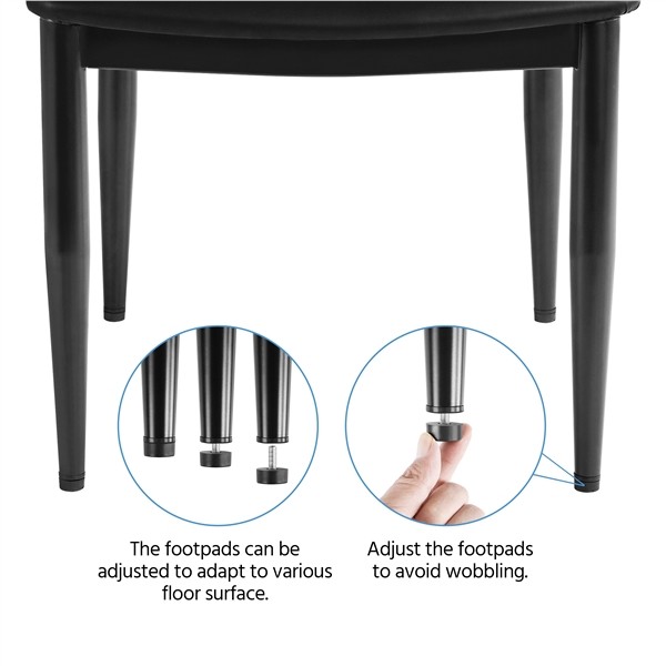 Dining Chairs Armless w/Backrest Modern Kitchen Chairs Metal Fabric Leather Seat gallery