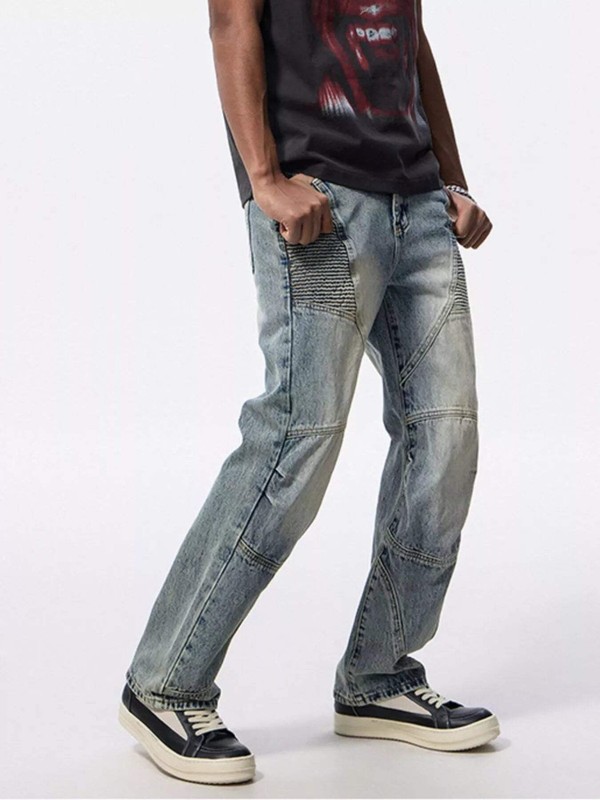 Men's Washed Wide Leg Jeans gallery