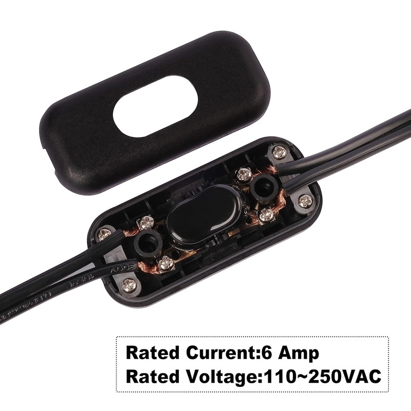 Inline Cord Switch On/Off Lamp Control Appliance Switch AC120V 10A, 250V 6A Suit gallery