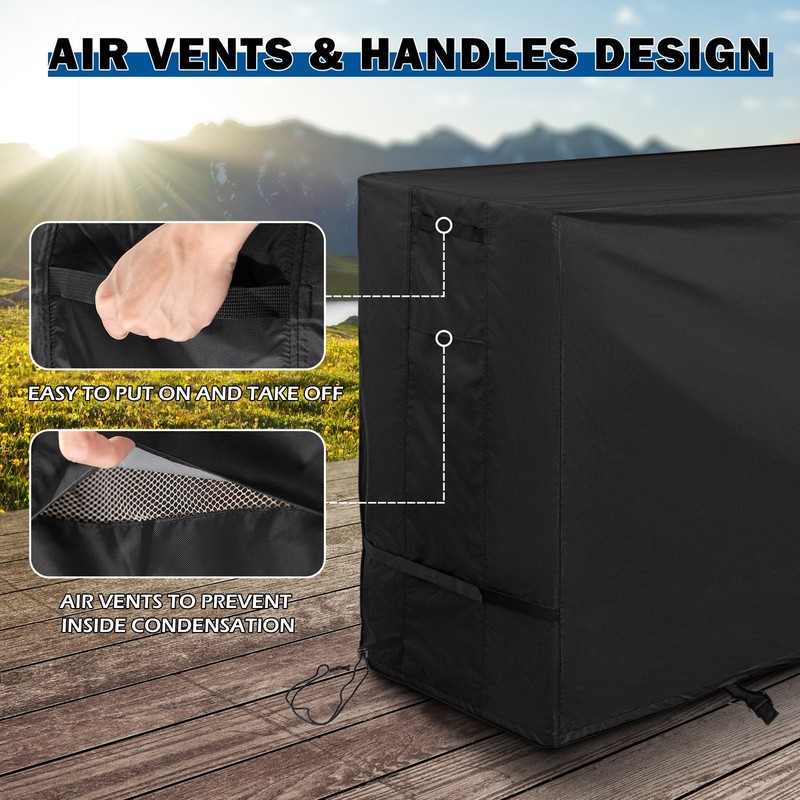 Starcrew Griddle Cover for Blackstone 1819 50.5"L x 23"D x 34"H, black gallery