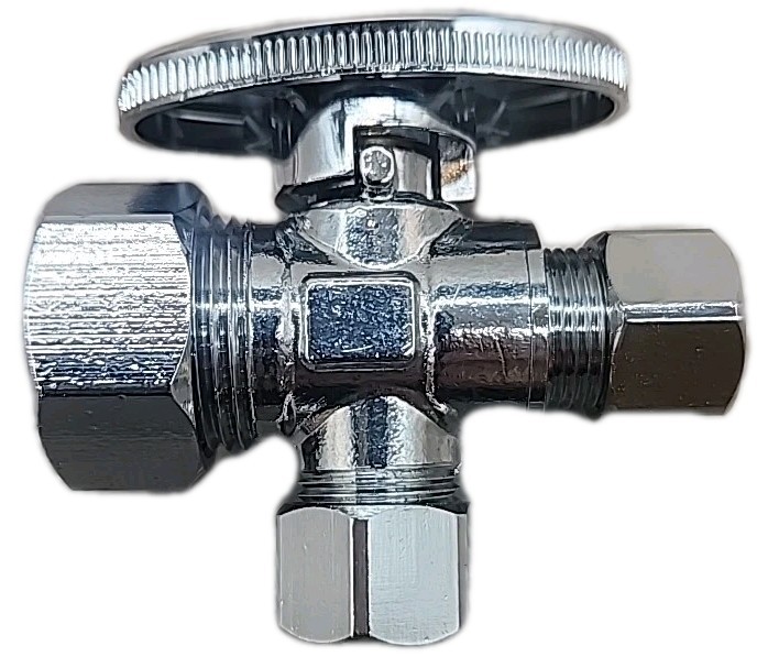 SharkBite 1/2-in x 3/8-in OD Compression Dual Outlet Stop Valve [107] gallery