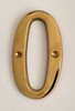 Solid Brass Lacquered 4" House Numbers 0 2 3 or 6 Your Choice gallery