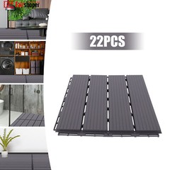 Plastic Composite Patio Deck Tiles 12”x12” Interlocking Decking Tiles