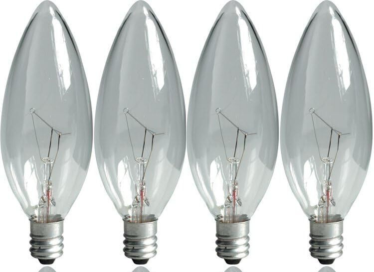 4 GE 60w Decorative B Type Multi Use Candelabra Base 540 Lumen Crystal Clear 4PK gallery