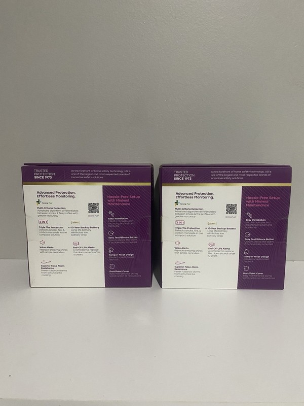 2x UNIVERSAL Combination Smoke & Carbon Monoxide Detector With Voice Alarm gallery