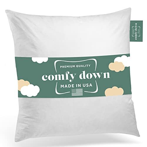 ComfyDown - Euro Square Pillow Insert FEATHER / DOWN Sham Stuffer - ALL SIZES!! gallery