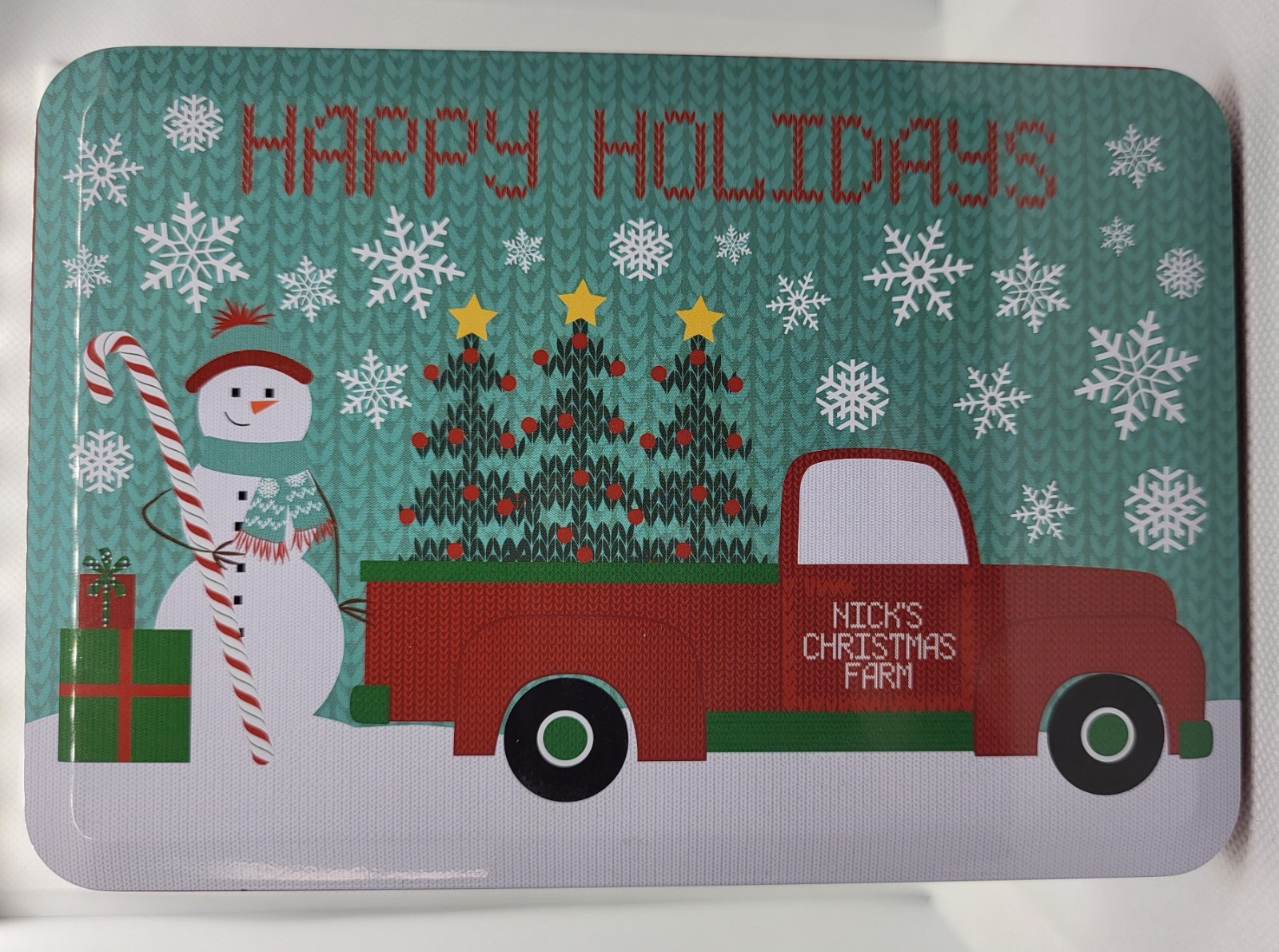 Tin Christmas Rectangular Multipurpose Gift Container 6 1/2" x 4 1/2" x 2 1/2" gallery